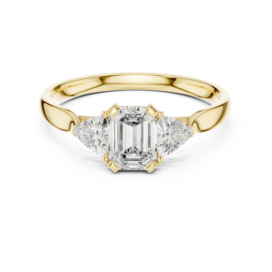 Trinity Emerald Elegance Ring