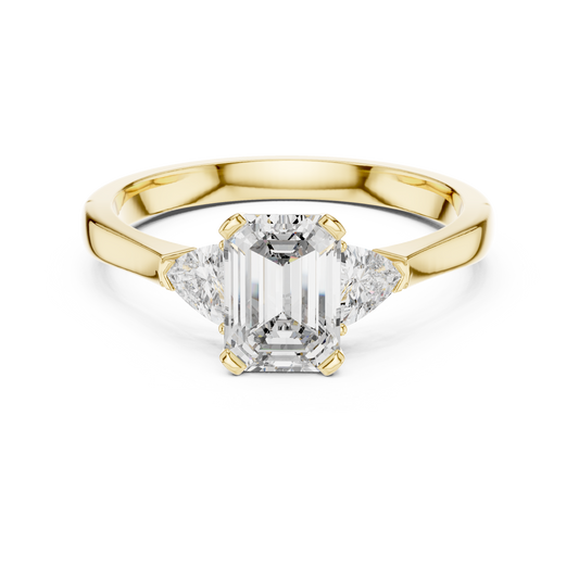 Emerald Cut Three-Stone Diamond Ring