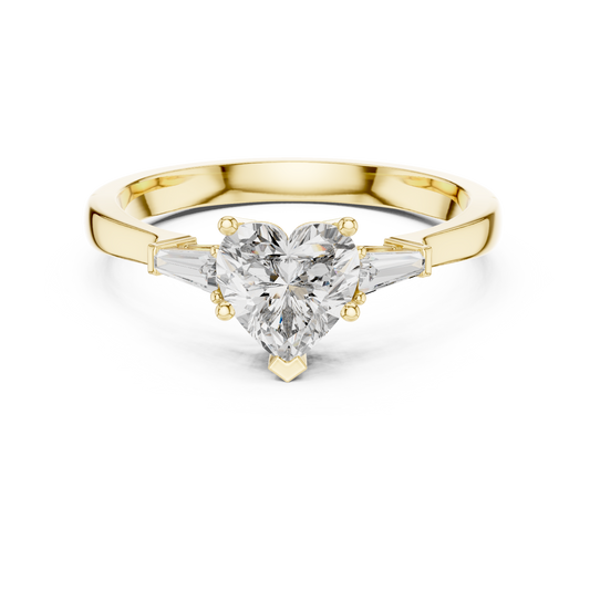 Aurora Heart Three-Stone Ring