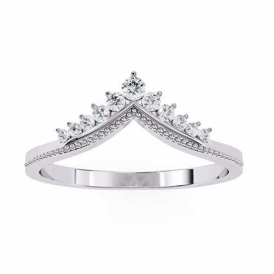 Regal Tiara Diamond Ring White Gold