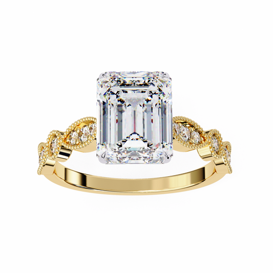 Emerald Elegance Diamond Ring