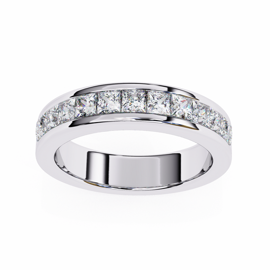 Eternal Channel Diamond Band White Gold