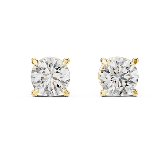 Timeless Brilliance Round Cut Solitaire Stud Earrings