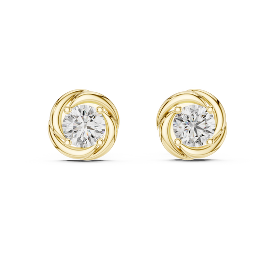 Marquise Diamond Regal Halo Stud Earrings