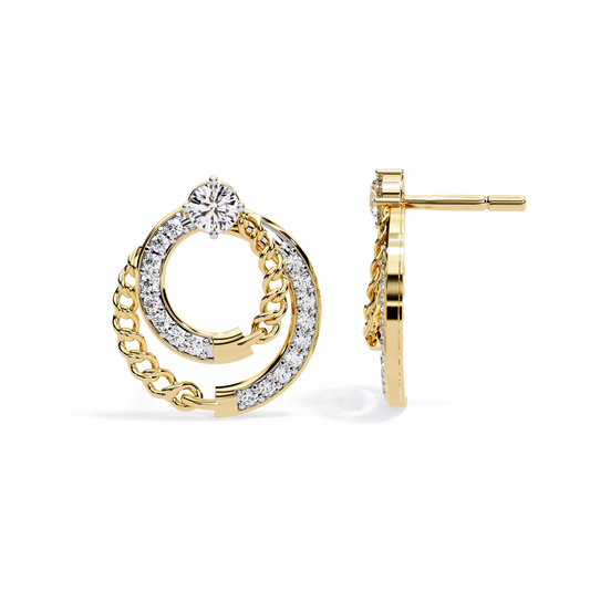 Radiant Loop Diamond Earrings