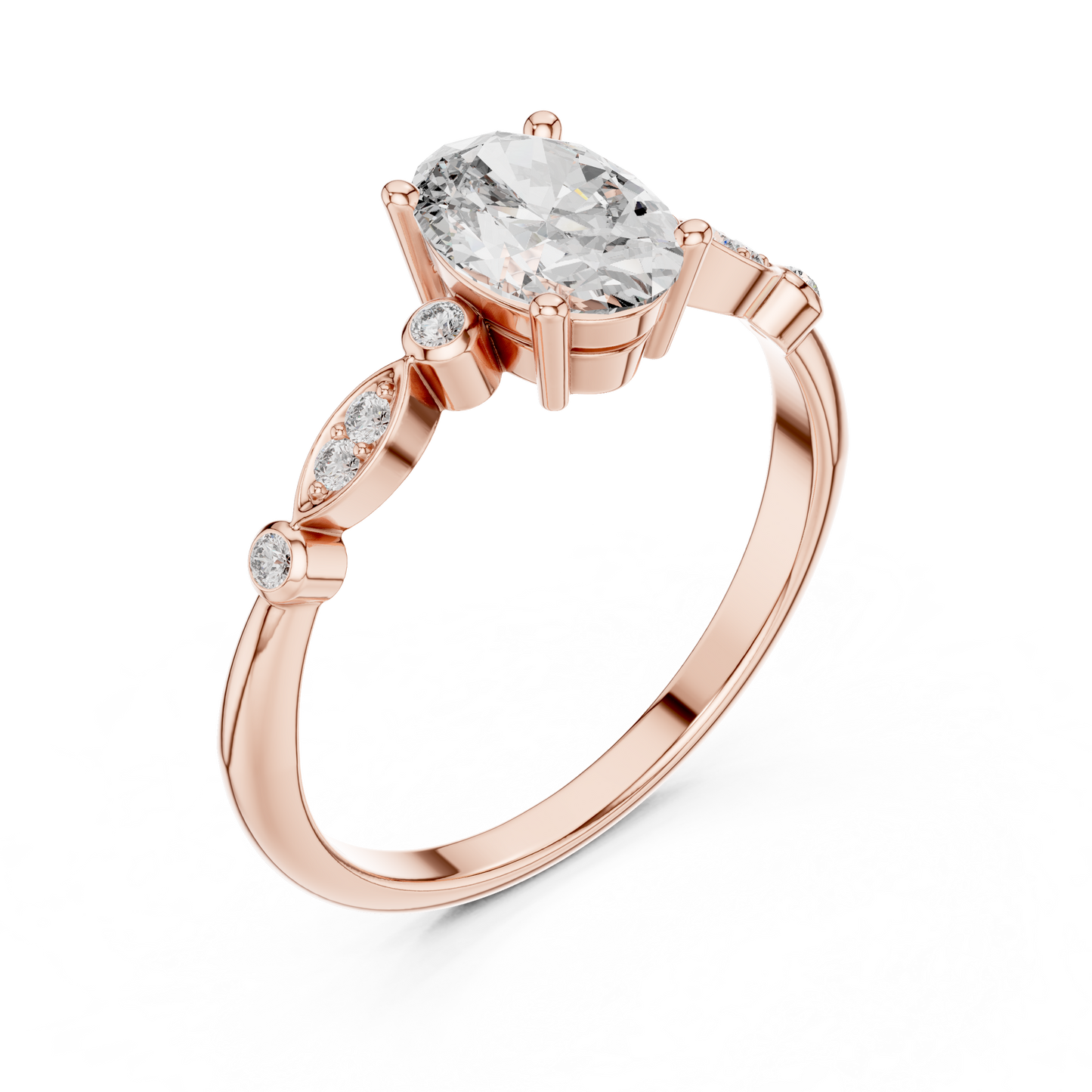 Marquise Bloom Oval Ring