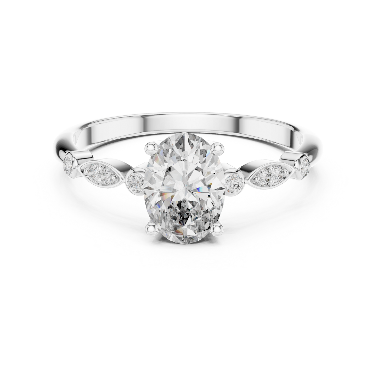 Marquise Bloom Oval Ring