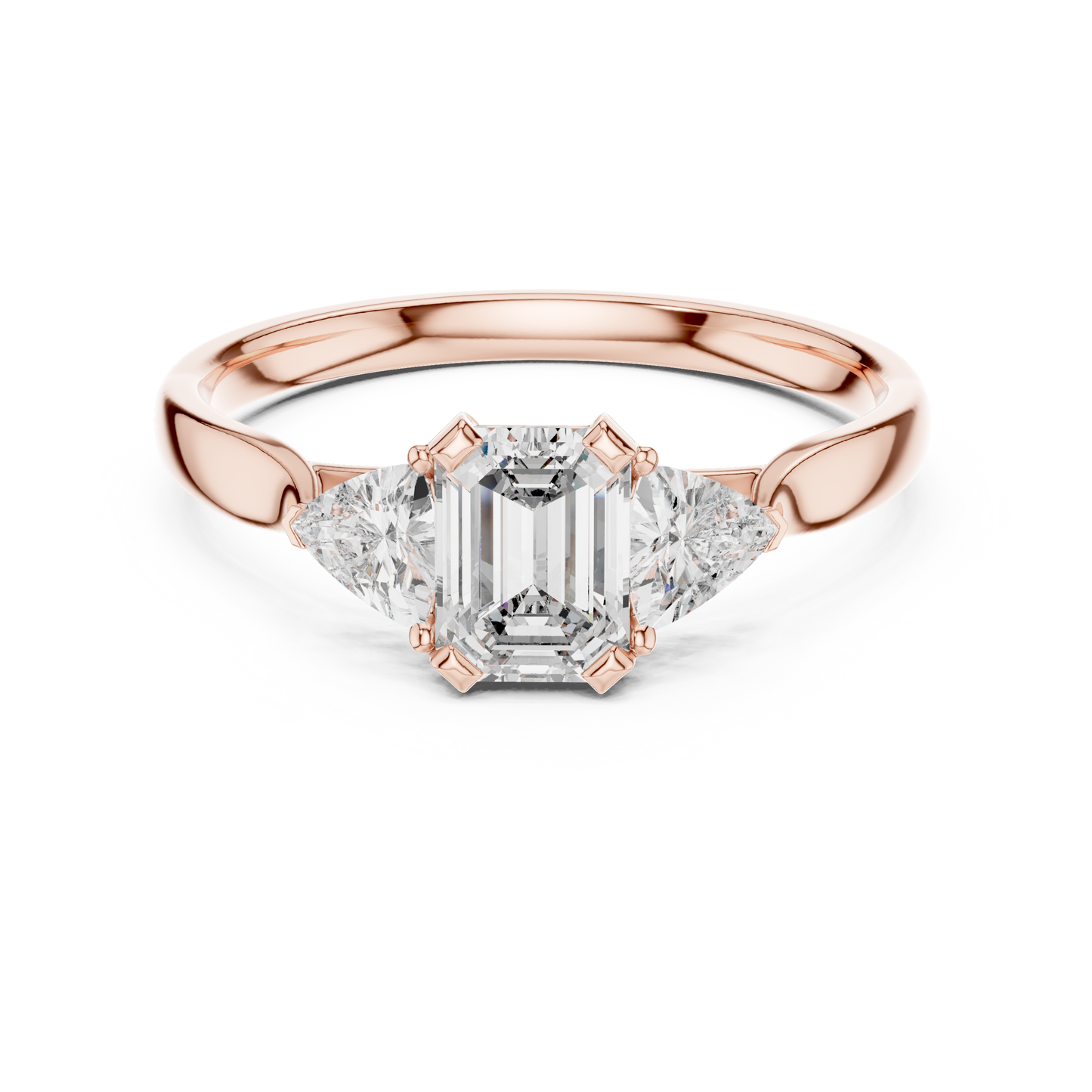 Trinity Emerald Elegance Ring