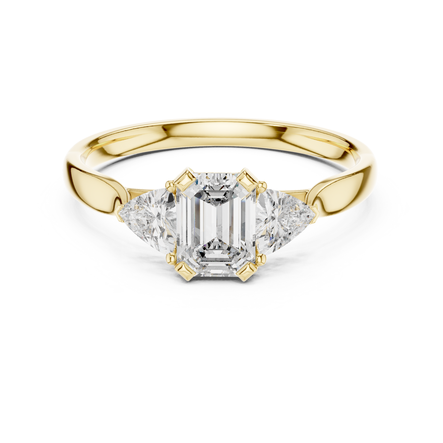 Trinity Emerald Elegance Ring