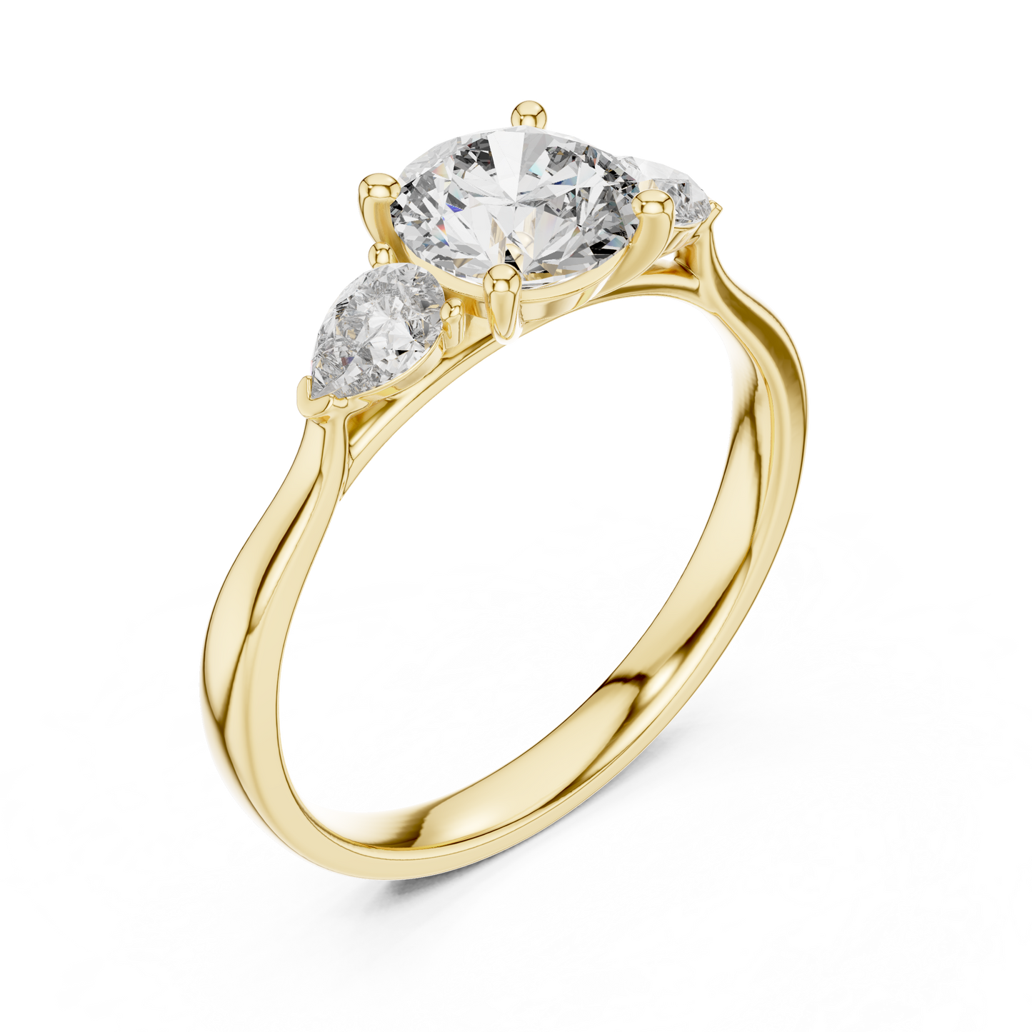 Harmony Pear Trio Ring
