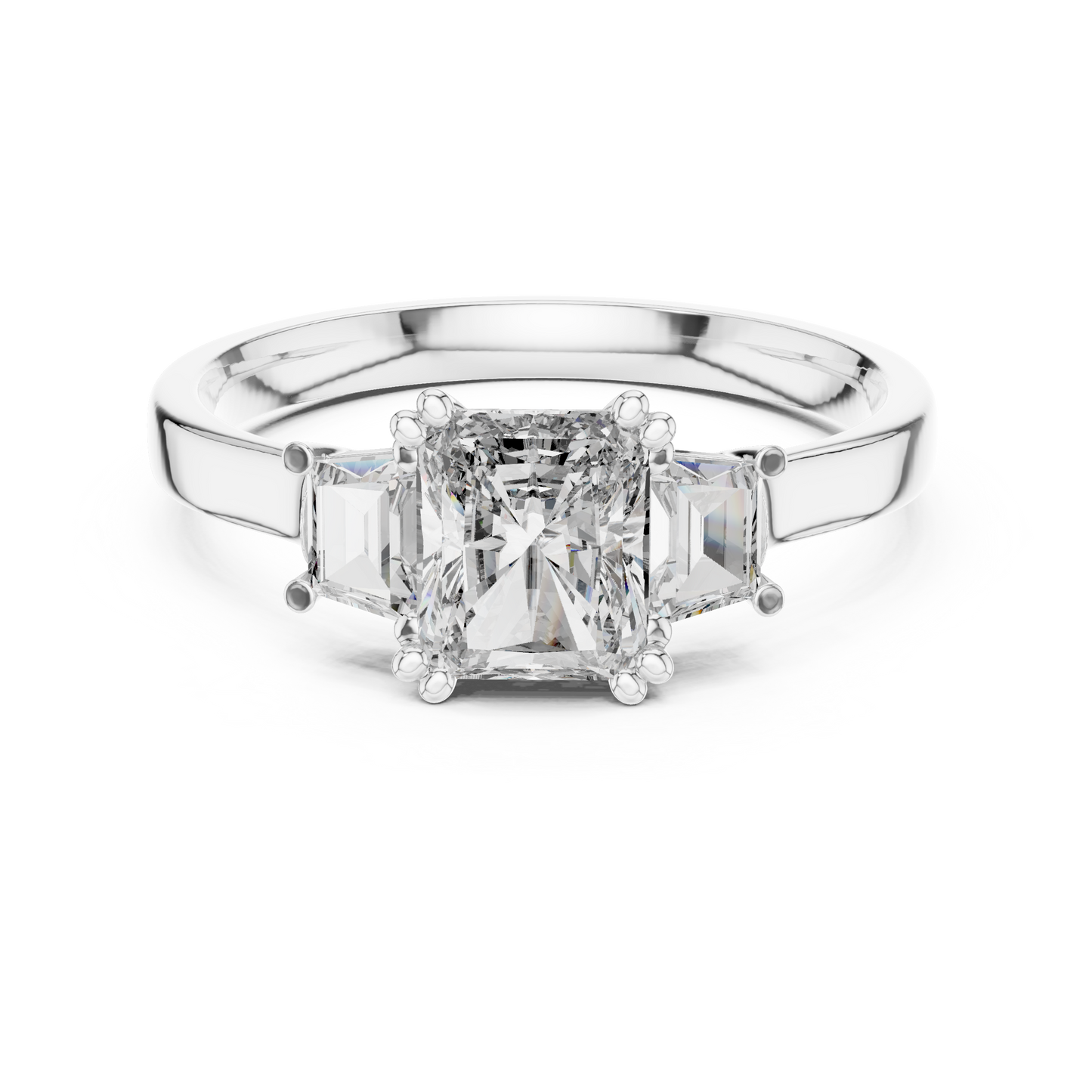 Radiant Trapezoid Trilogy Ring