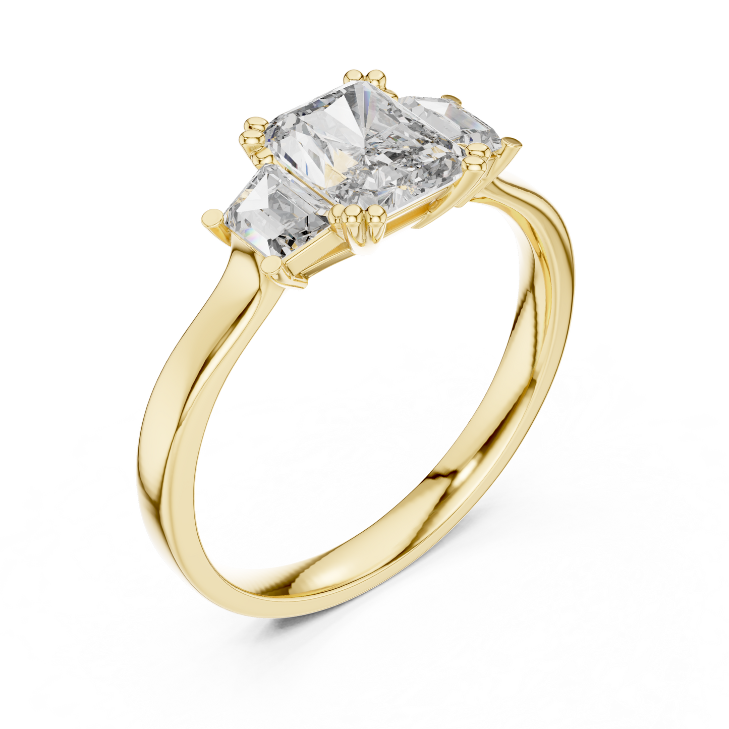 Radiant Trapezoid Trilogy Ring