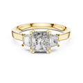 Radiant Trapezoid Trilogy Ring