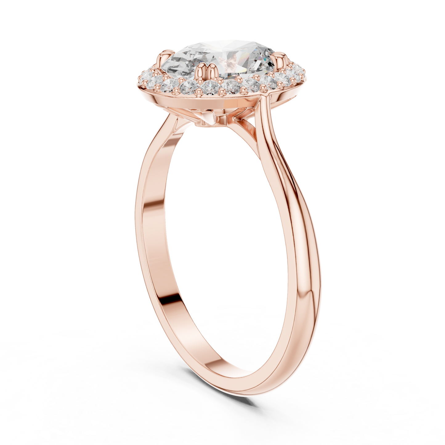 Oval Halo Diamond Ring