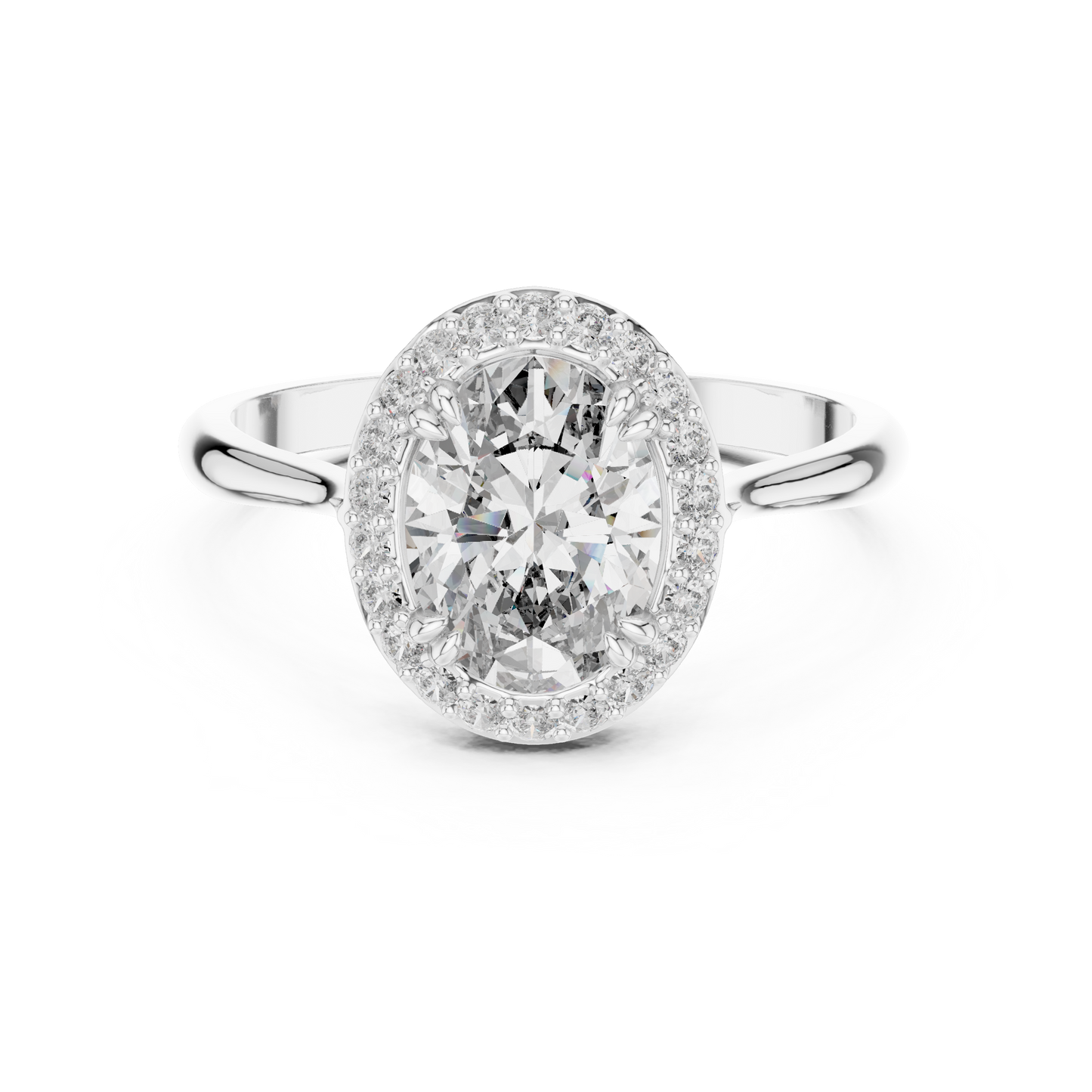 Oval Halo Diamond Ring