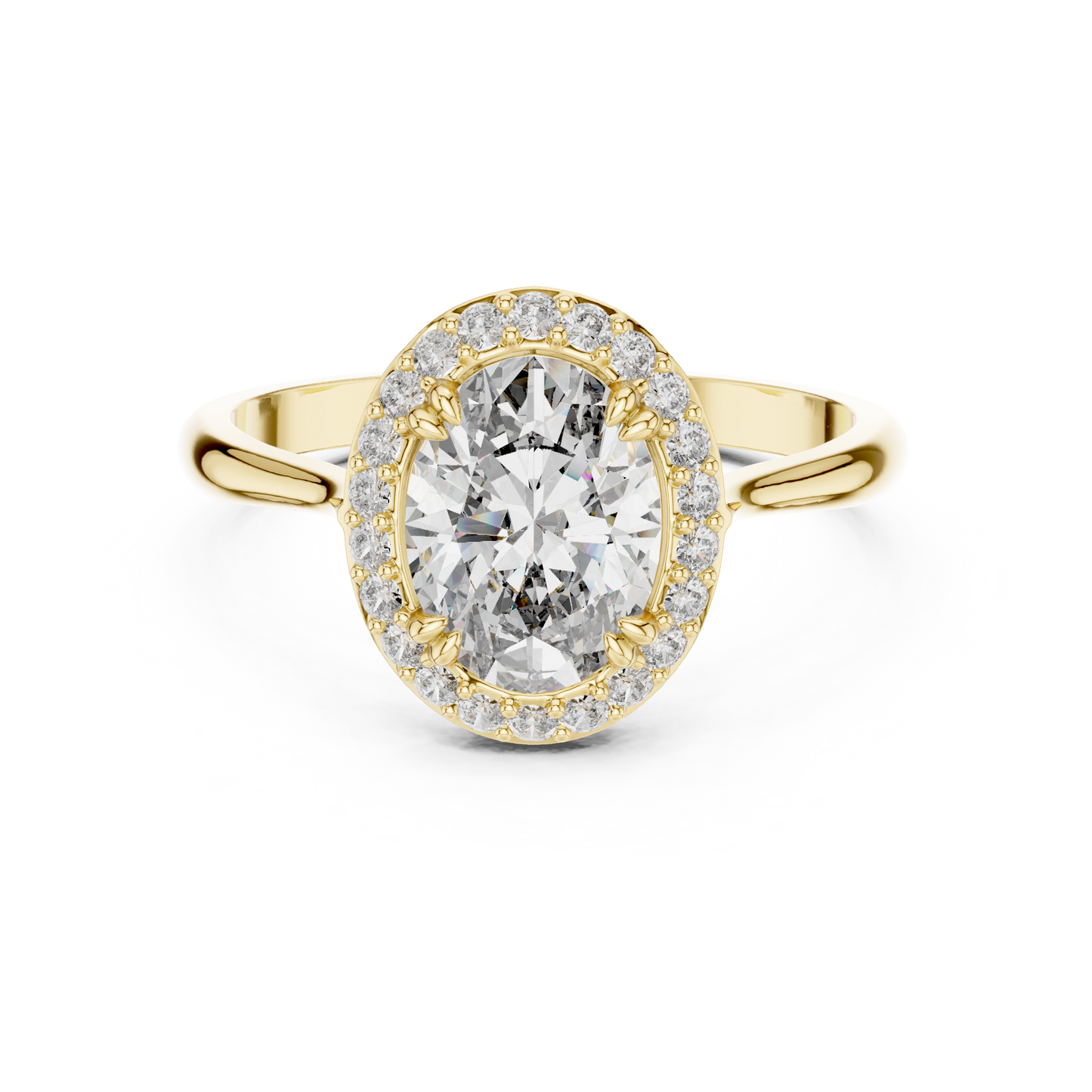 Oval Halo Diamond Ring