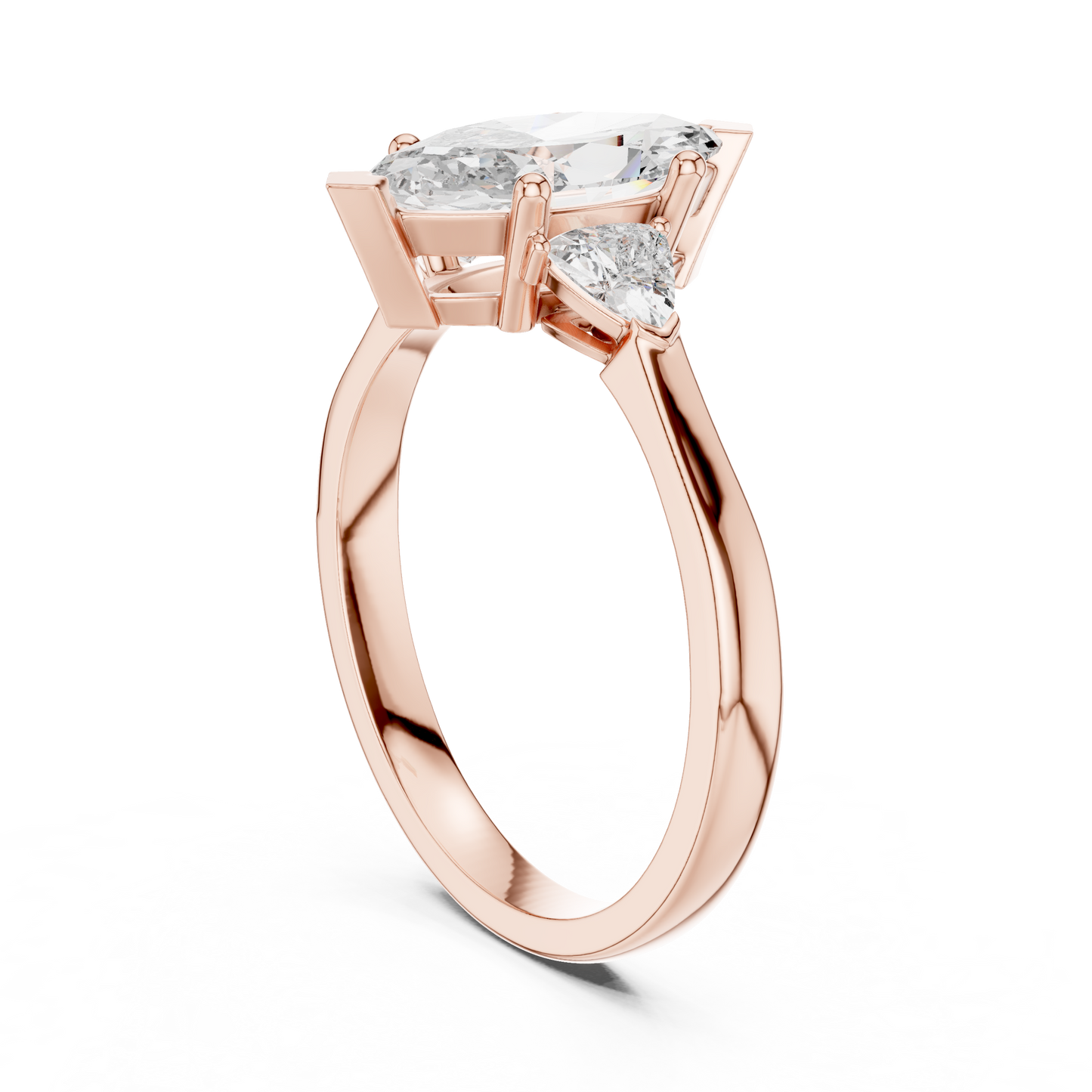 Marquise Cut Three-Stone Diamond Ring