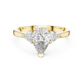 Pear Cut Three-Stone Diamond Ring