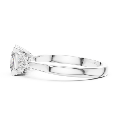 Princess Cut Three-Stone Diamond Ring
