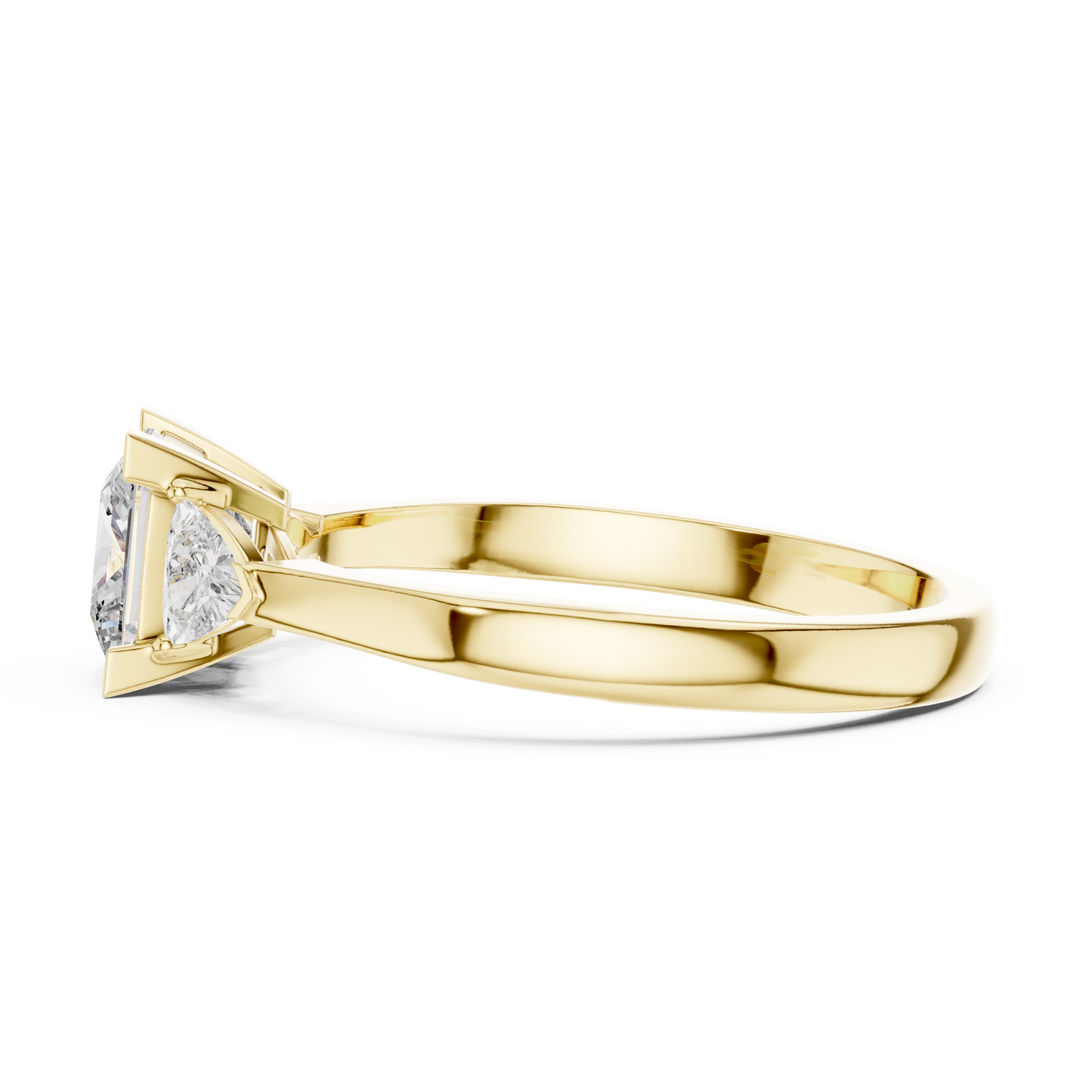 Princess Cut Three-Stone Diamond Ring