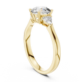Round Cut Three-Stone Diamond Ring