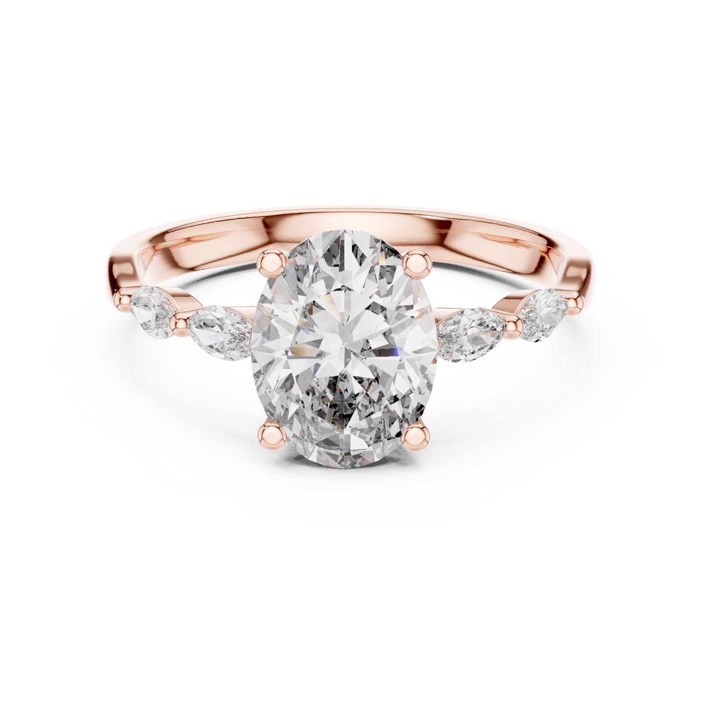 Rose Radiance Oval Ring