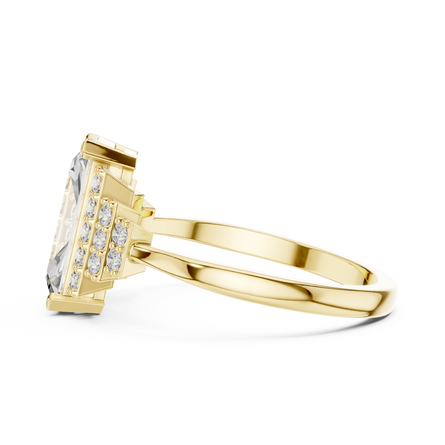 Radiant Steps Emerald Ring