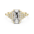Radiant Steps Emerald Ring