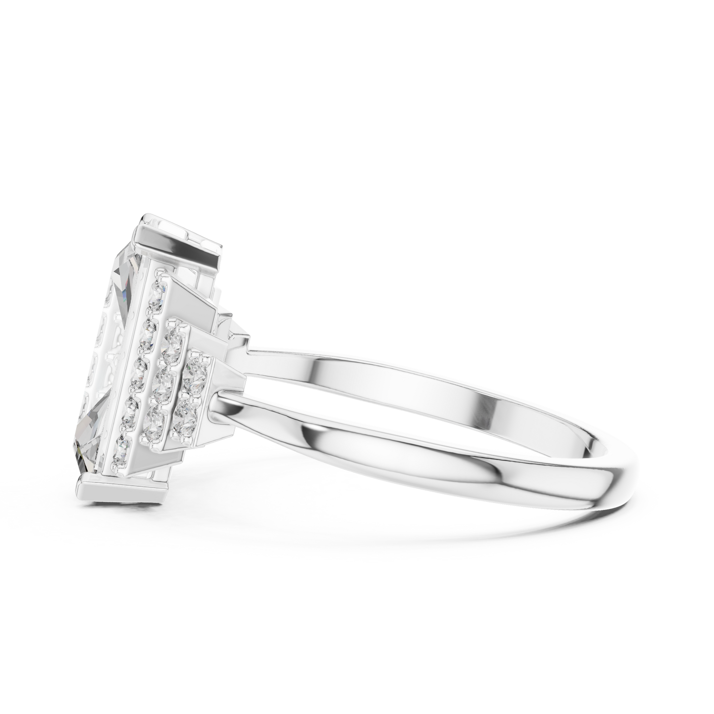 Radiant Tier Solitaire Ring