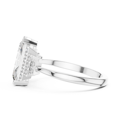 Radiant Tier Solitaire Ring