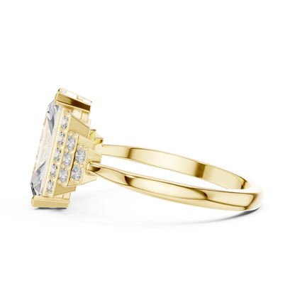 Radiant Tier Solitaire Ring