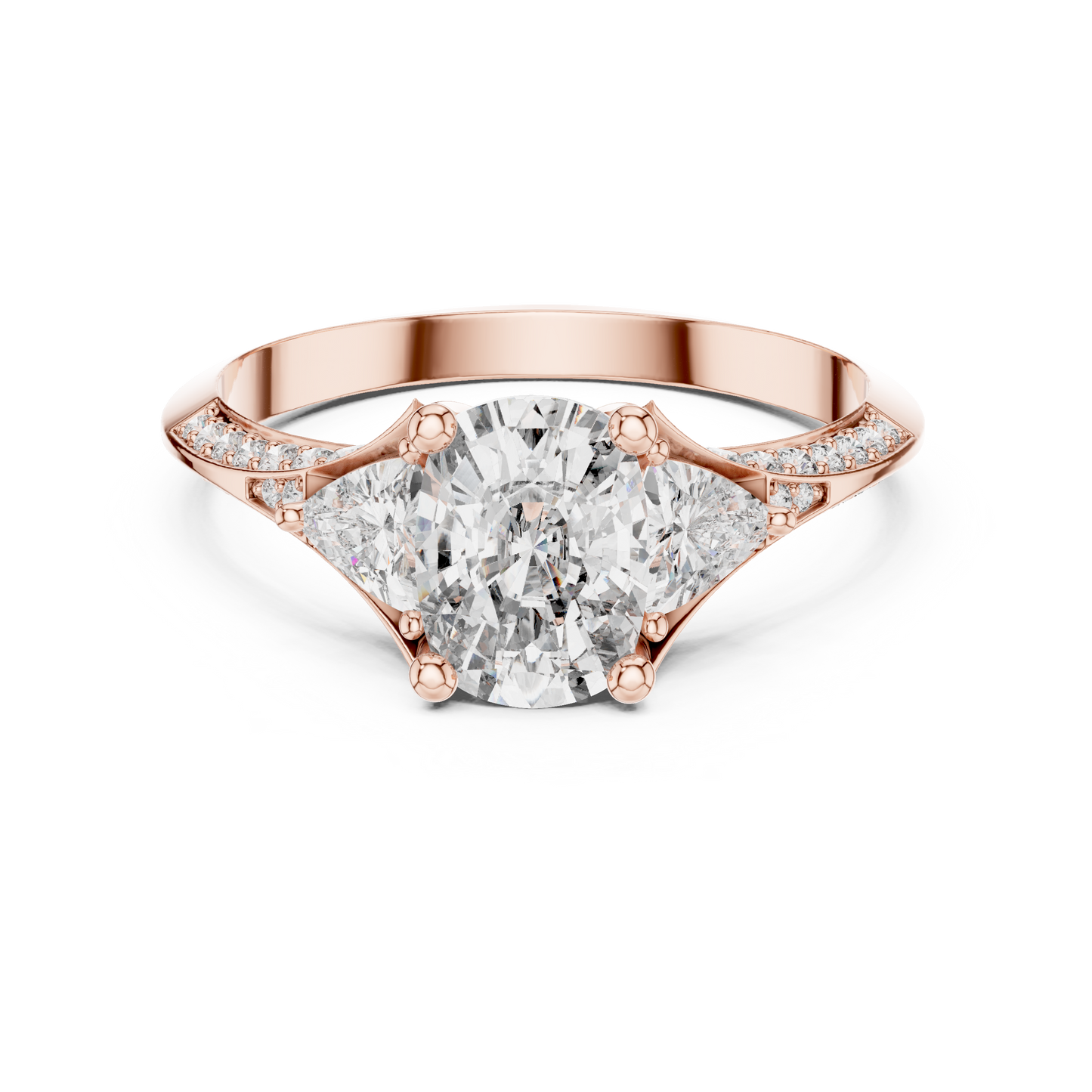 Oval Trillion Harmony Ring