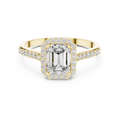 Emerald Halo Elegance Ring