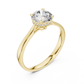 Hidden Halo Solitaire Ring