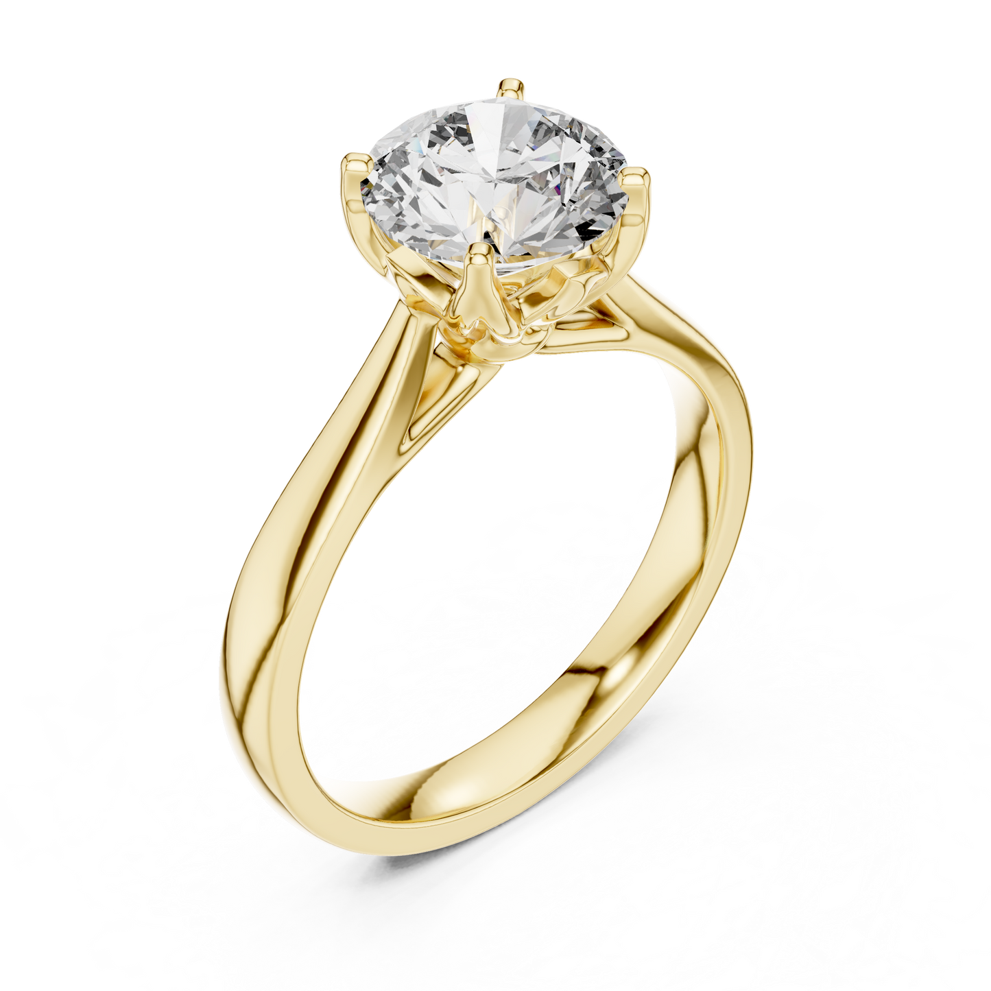 Tulip Solitaire Diamond Ring