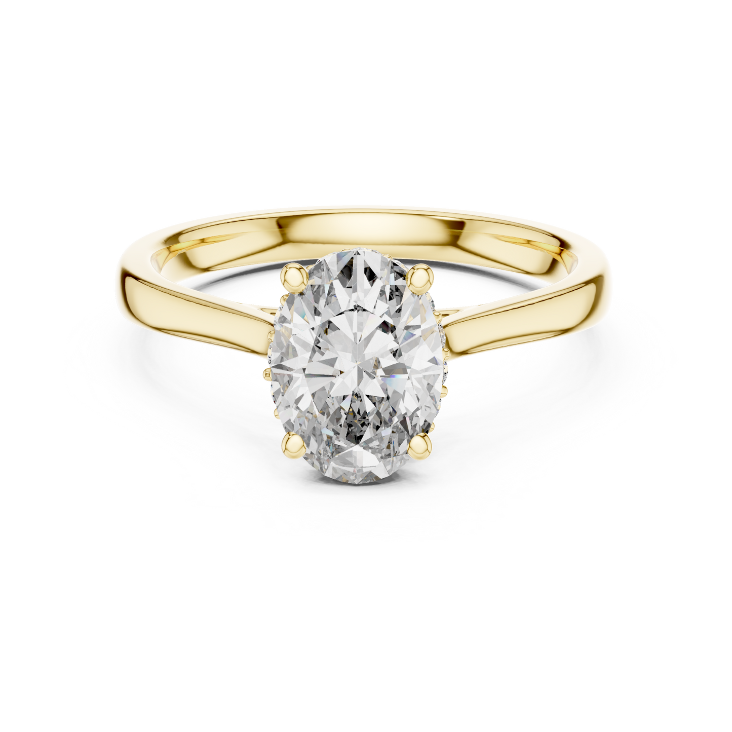 Oval Halo Cathedral Solitaire