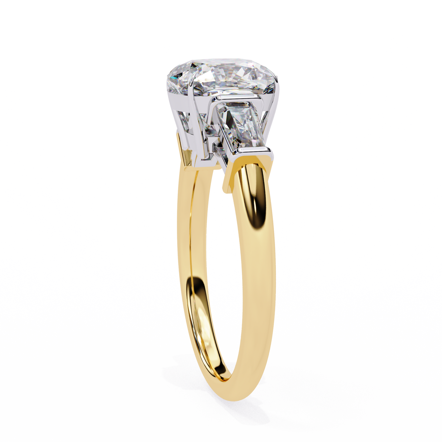 Classic Three-Stone Diamond Ring
Yellow Gold