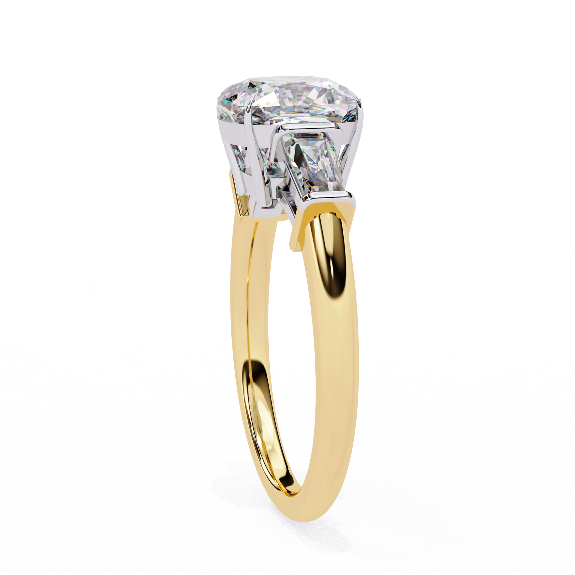 Classic Three-Stone Diamond Ring
Yellow Gold