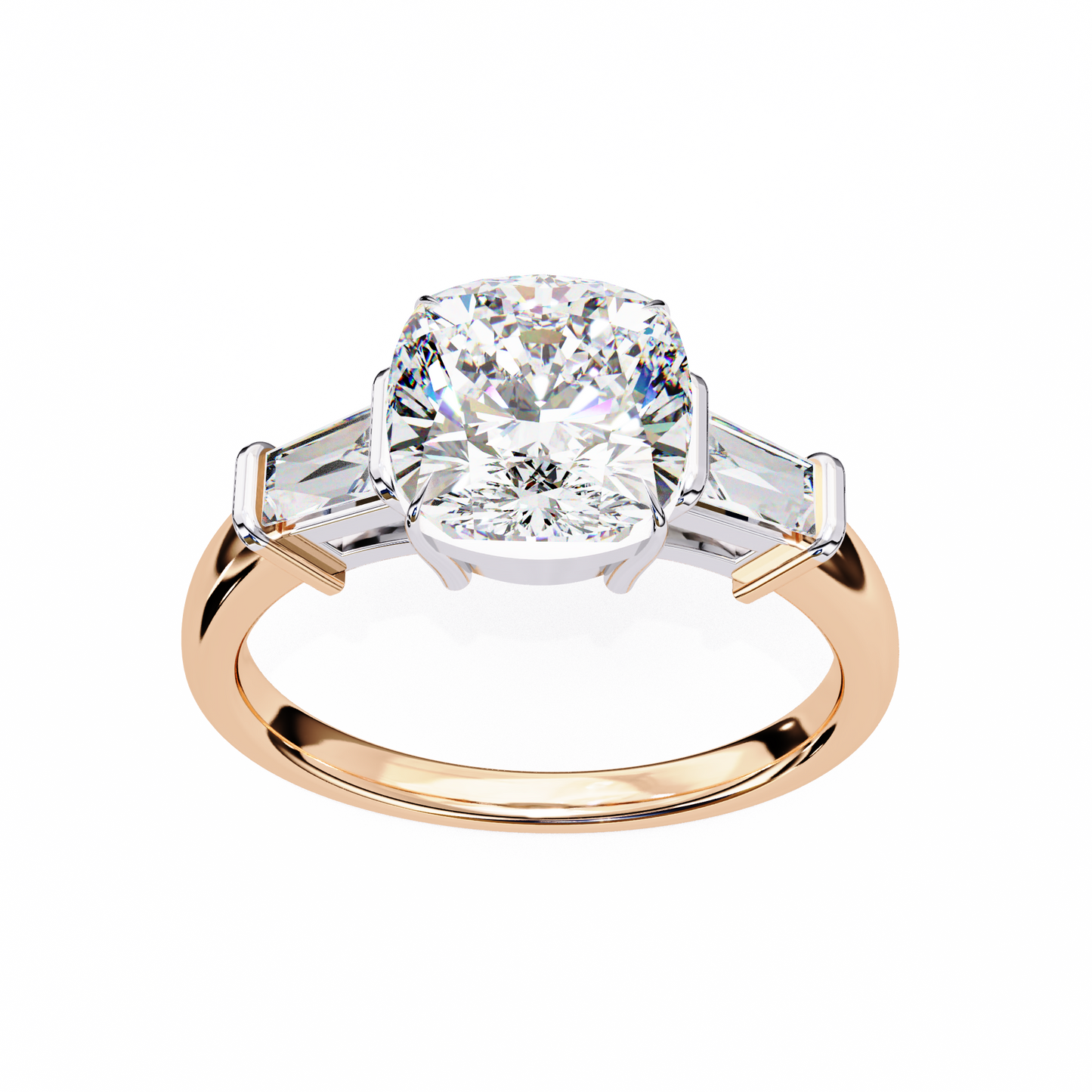 Classic Three-Stone Diamond Ring
Rose Gold