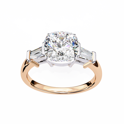 Classic Three-Stone Diamond Ring
Rose Gold