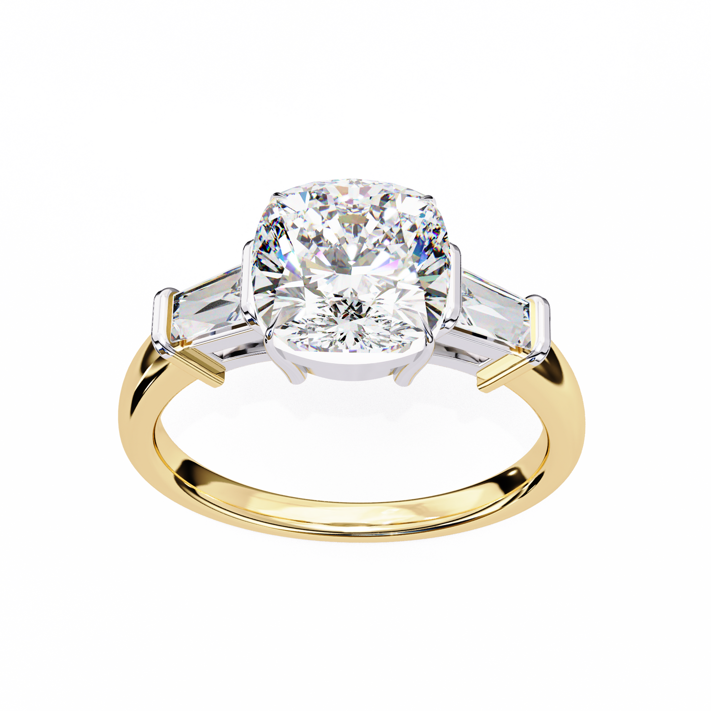 Classic Three-Stone Diamond Ring
Yellow Gold