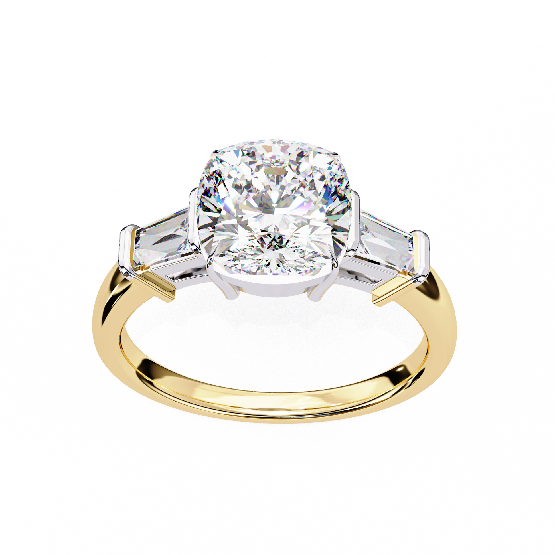 Classic Three-Stone Diamond Ring
Yellow Gold