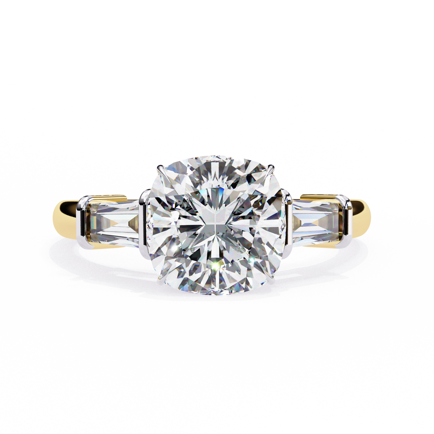 Classic Three-Stone Diamond Ring
Yellow Gold