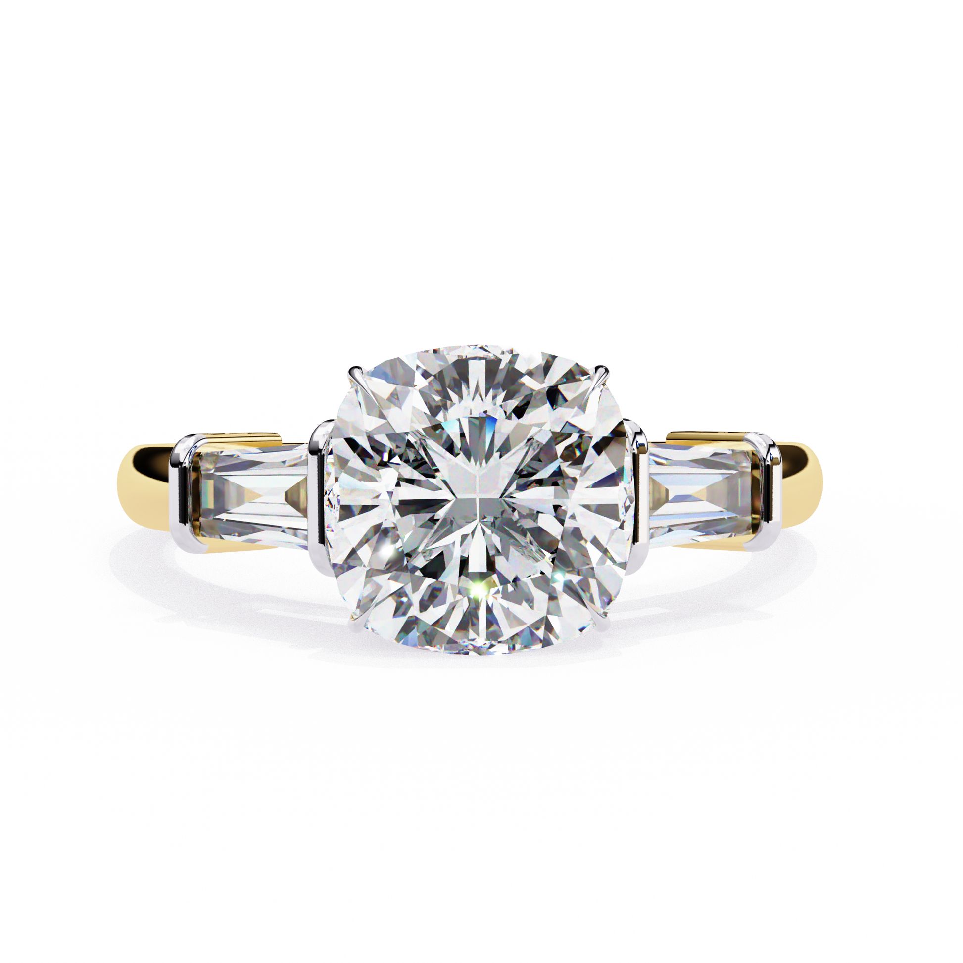 Classic Three-Stone Diamond Ring
Yellow Gold