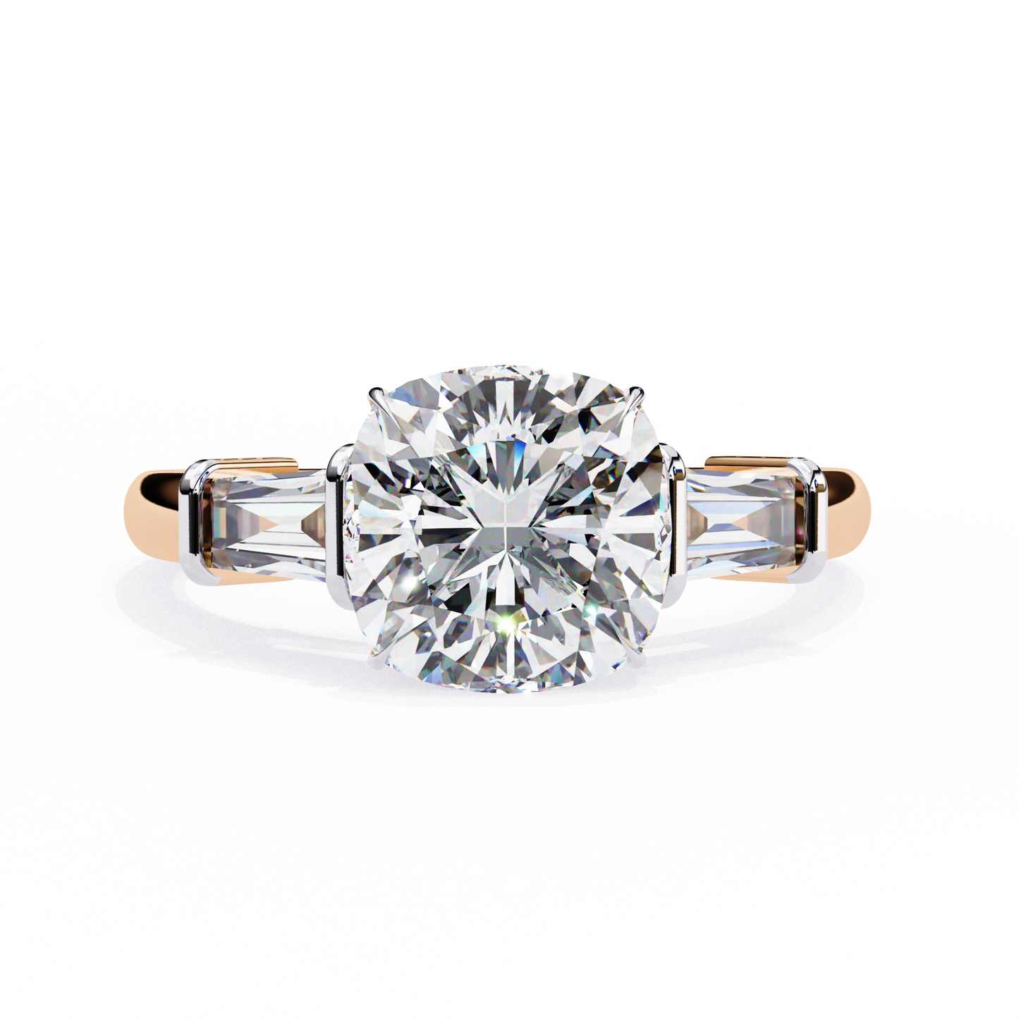Classic Three-Stone Diamond Ring
Rose Gold