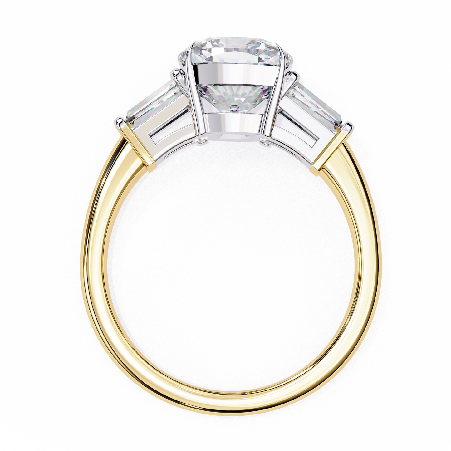 Classic Three-Stone Diamond Ring
Yellow Gold
