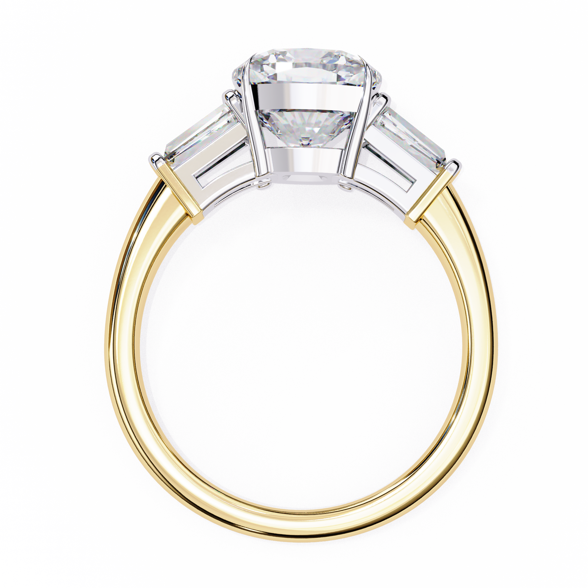 Classic Three-Stone Diamond Ring
Yellow Gold