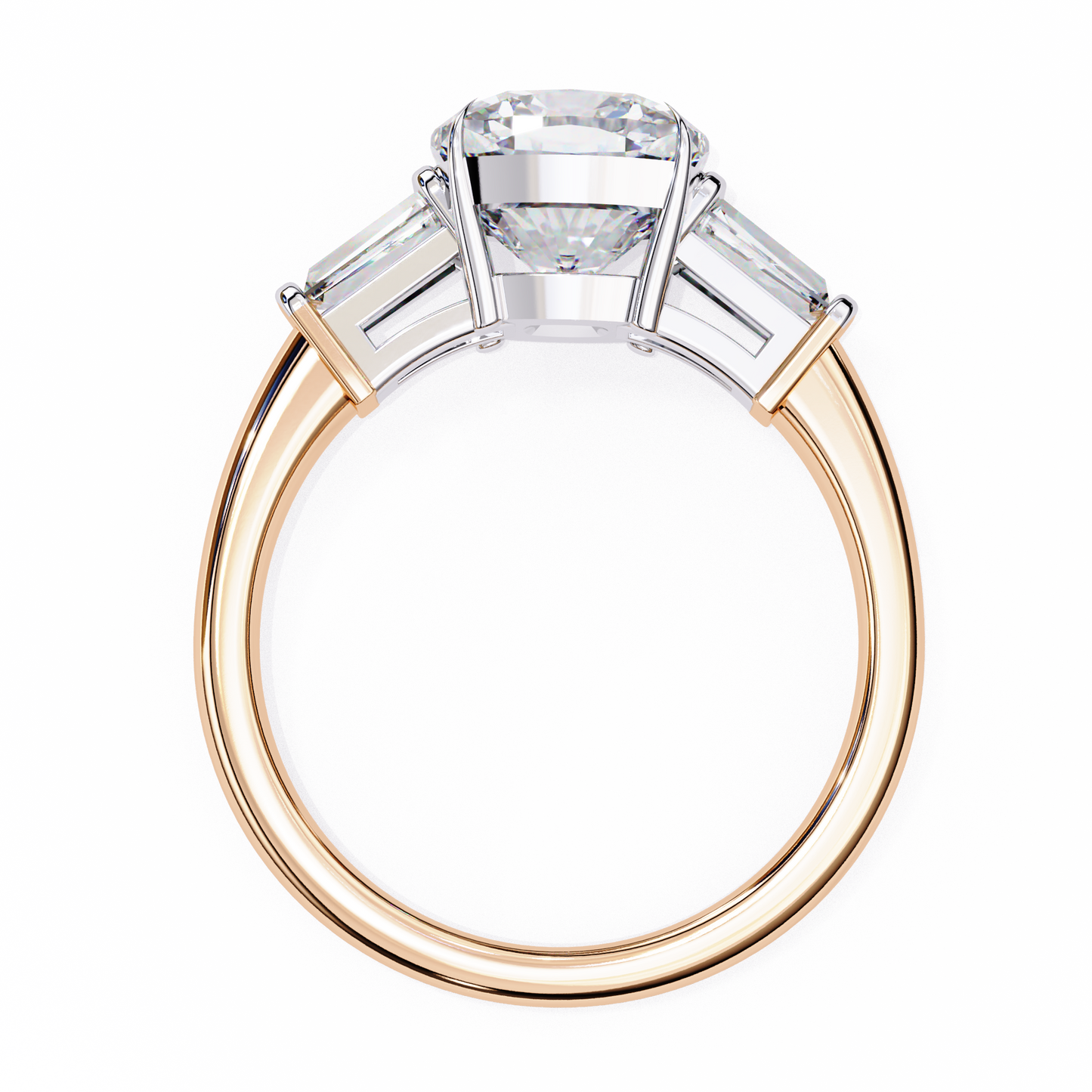 Classic Three-Stone Diamond Ring
Rose Gold