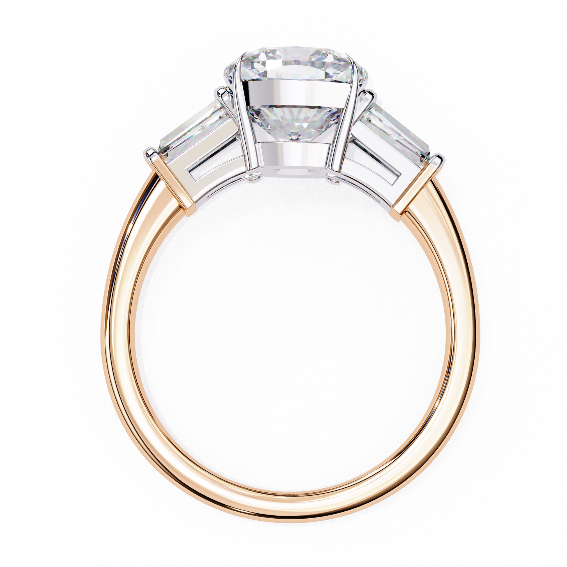 Classic Three-Stone Diamond Ring
Rose Gold