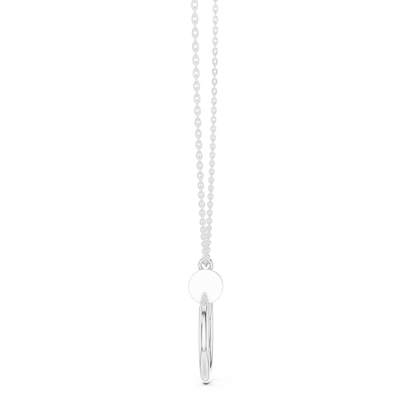 Diamond Open Circle Pendant Necklace